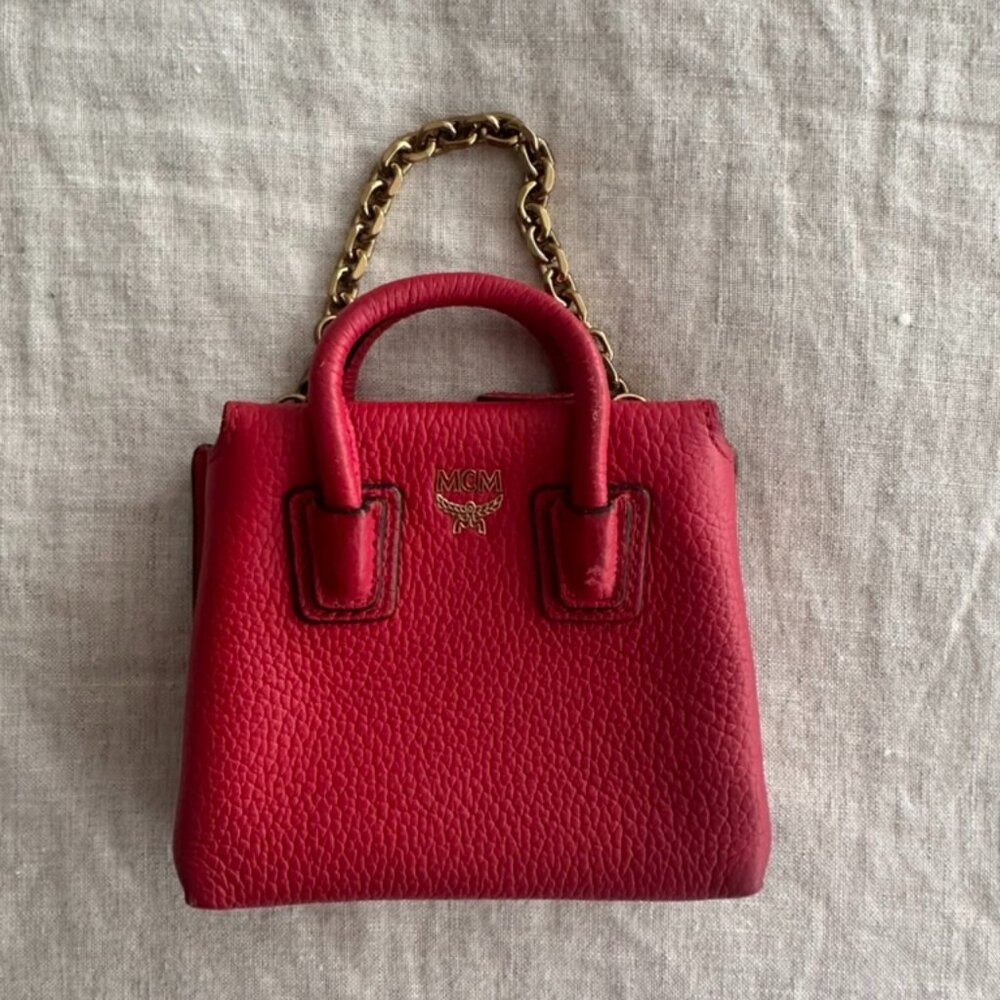MCM Mila Mini Bag Card Case Bag Charm